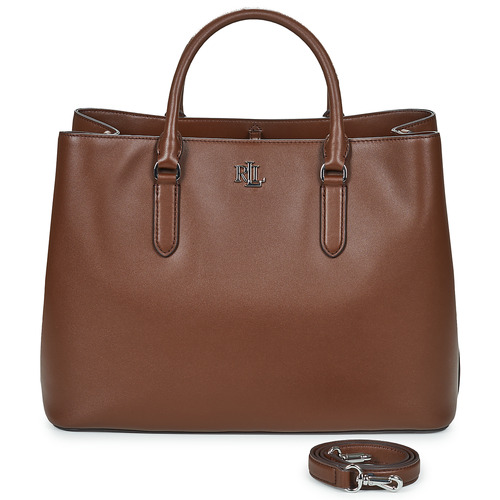 Malas Mulher Bolsa de mão Lauren Ralph Lauren MARCY 36-SATCHEL-LARGE Castanho