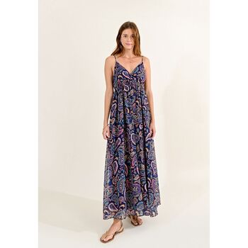 Textil Mulher Vestidos Molly Bracken R1480CP-NAVY SACHA Azul