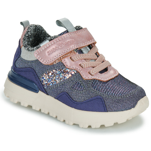 Sapatos Rapariga Sapatilhas Shoo Pom JOGGY SCRATCH Azul / Rosa / Prata