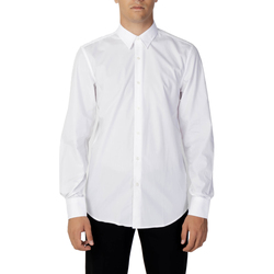 Textil Homem Camisas mangas comprida Antony Morato NAPOLI MMSL00628-FA400078 Branco