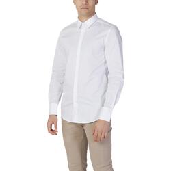 Textil Homem Camisas mangas comprida Antony Morato MILANO MMSL00694-FA450010 Branco