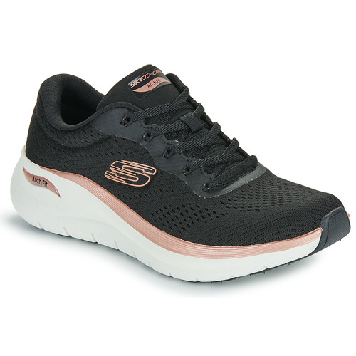 Sapatos Mulher Sapatilhas Skechers ARCH FIT 2.0 GLOW THE DISTANCE Preto / Ouro