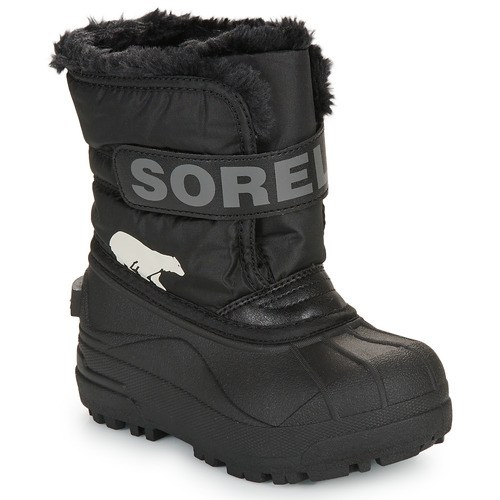 Sapatos Criança Botas de neve Sorel CHILDRENS SNOW COMMANDER Preto