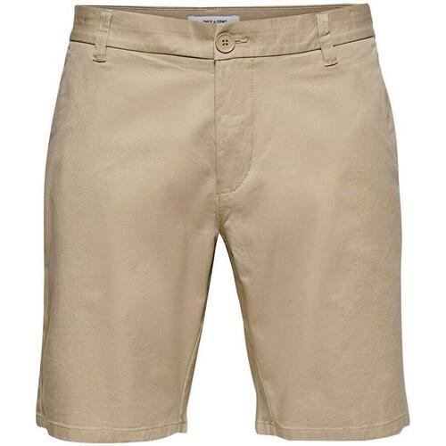 Textil Homem Shorts / Bermudas Only & Sons   Bege