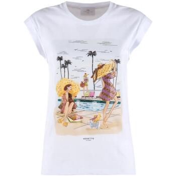 Textil Mulher T-Shirt mangas curtas Nenette drive Branco