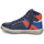 Sapatos Rapaz Sapatilhas de cano-alto Kickers LOWELL Marinho / Azul / Vermelho