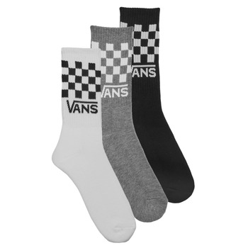 Acessórios Homem Meias altas Vans Classic Check Crew Preto / Branco / Cinza