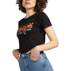 Textil Mulher T-shirts e Pólos Wrangler  Preto