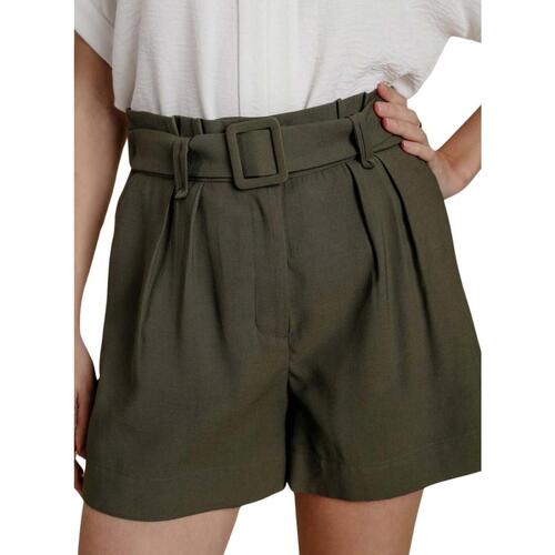 Textil Mulher Shorts / Bermudas Naf Naf  Verde