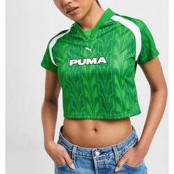 Textil Mulher T-shirts e Pólos Puma FOOTBALL JERSEY BABY TEE WOMAN Verde