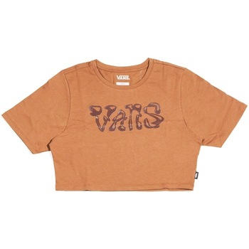 Textil Mulher T-shirts e Pólos Vans DISPLAY CREW CROP II Castanho