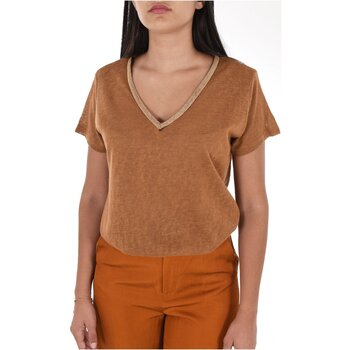 Textil Mulher T-shirts e Pólos Molly Bracken T427BN Castanho