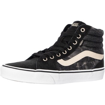 Sapatos Homem Sapatilhas Vans Filmore Hi Suede Canvas Trainers Preto