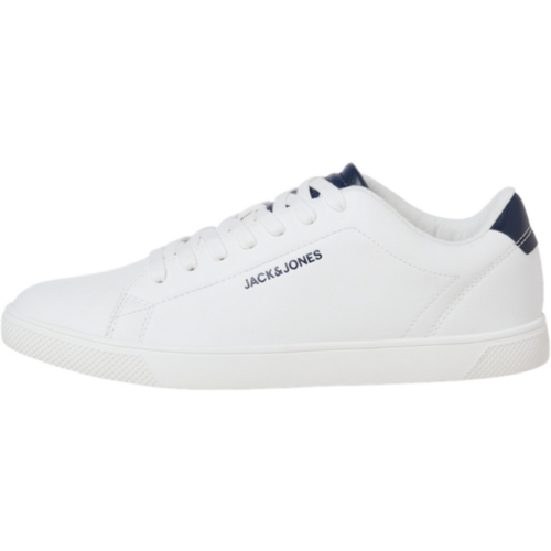 Sapatos Homem Sapatilhas Jack & Jones 12203642 JFWBOSLEY PU SNEAKER NOOS WHITE NAVY BLAZER Branco