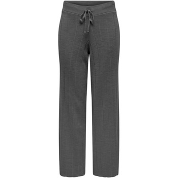 Textil Mulher Calças Only ONLTESS MW PANT KNT 15327675 Cinza