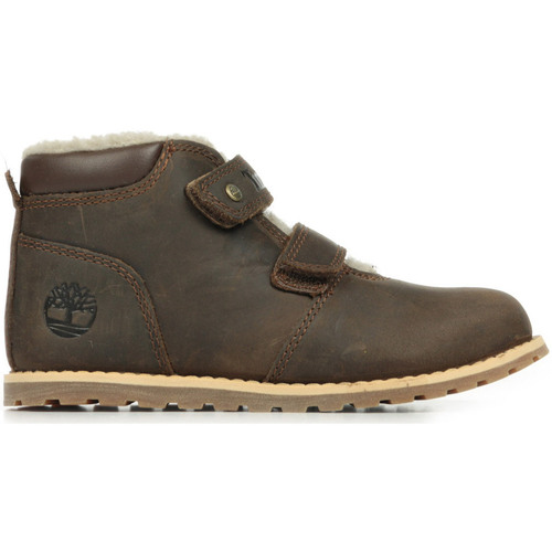 Sapatos Criança Botas baixas Timberland Pokey Pine Mid Warm Lined Hook and Loop Boot Castanho