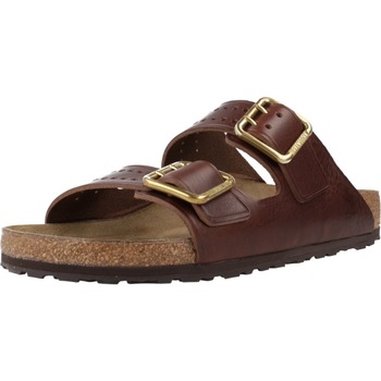 Sapatos Homem Sandálias Birkenstock ARIZONA NATURAL LEATHER Castanho