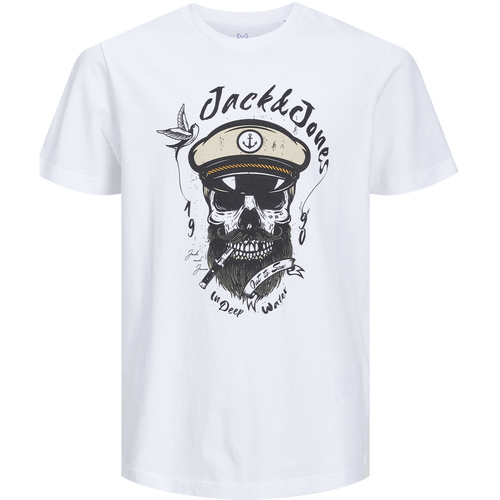 Textil Rapaz T-shirts e Pólos Jack & Jones  Branco