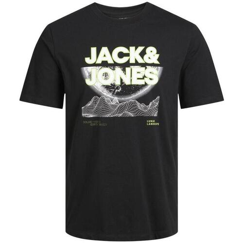 Textil Rapaz T-shirts e Pólos Jack & Jones  Preto