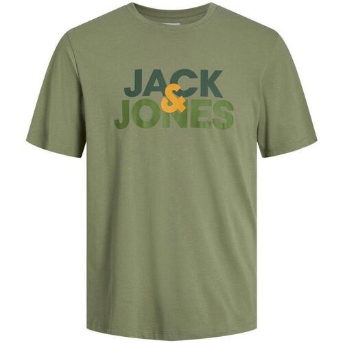 Textil Rapaz T-shirts e Pólos Jack & Jones  Verde