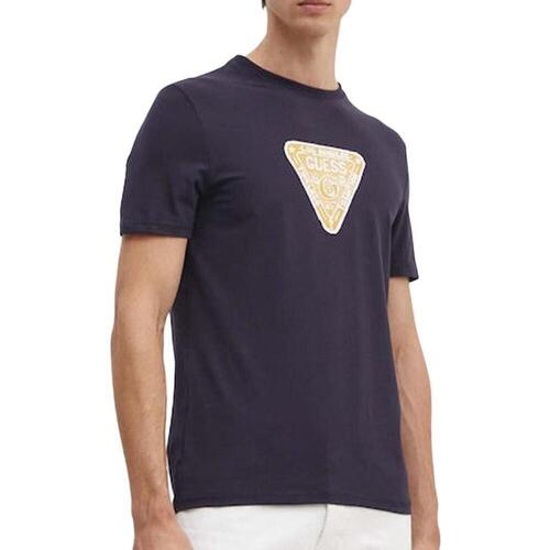 Textil Homem T-shirts e Pólos Guess  Azul