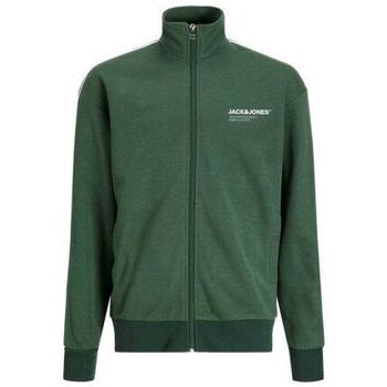 Textil Rapaz Sweats Jack & Jones 12249868 PANEL ZIP-DARK GREEN Verde