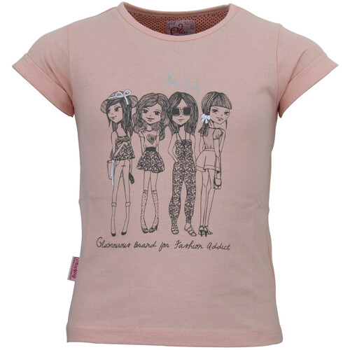 Textil Rapariga T-Shirt mangas curtas Miss Girly T-shirt fille FRILY Laranja