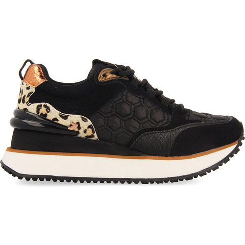 Sapatos Mulher Sapatilhas Gioseppo 64339 Tênis Skien com estampa animal Preto