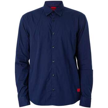 Textil Homem Camisas mangas comprida BOSS Camisa Ermo Azul