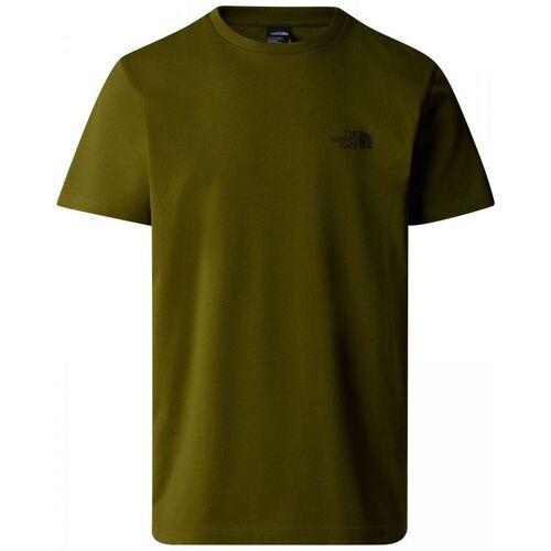 Textil Homem T-shirts e Pólos The North Face NF0A87NG M SS SIMPLE DOME-PIB FOREST OLIVE Verde