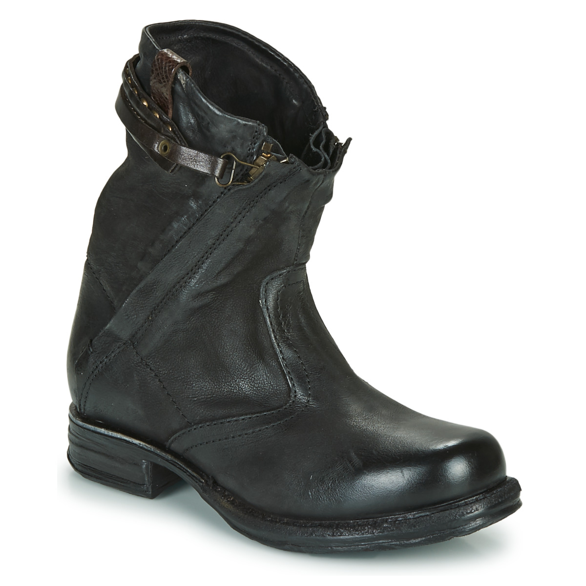 Sapatos Mulher Botas baixas Airstep / A.S.98 SAINT METAL ZIP Preto