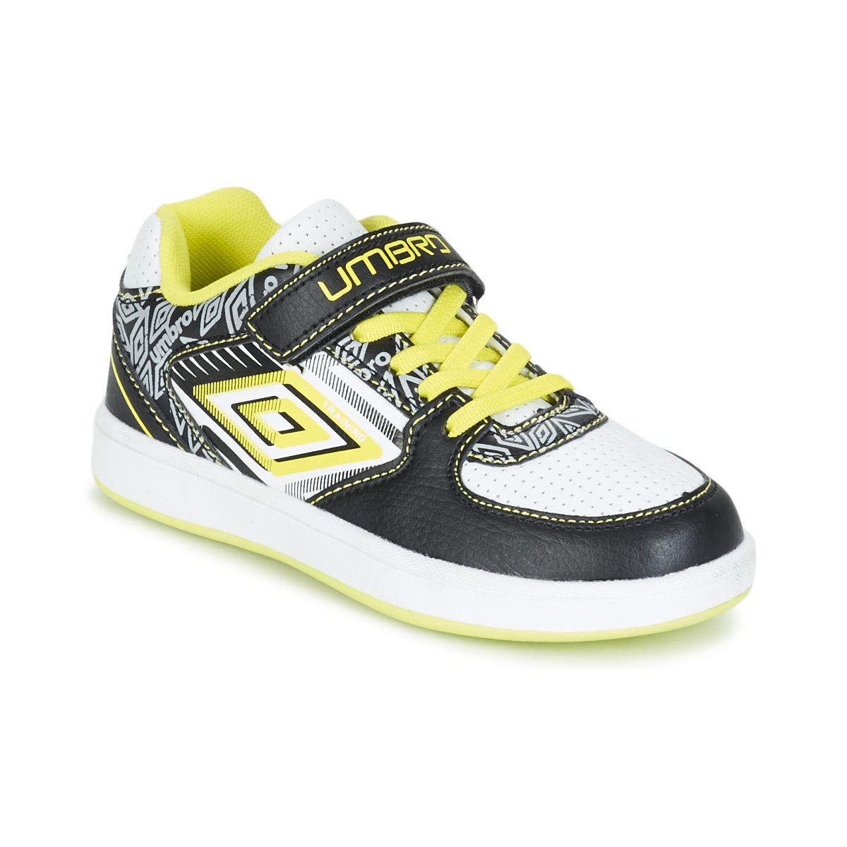 Sapatos Rapaz Sapatilhas Umbro COGAN Preto / Branco / Amarelo