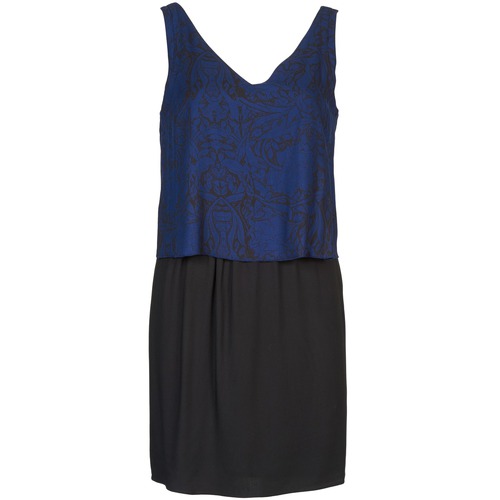 Textil Mulher Vestidos curtos Naf Naf LORRICE Preto / Azul