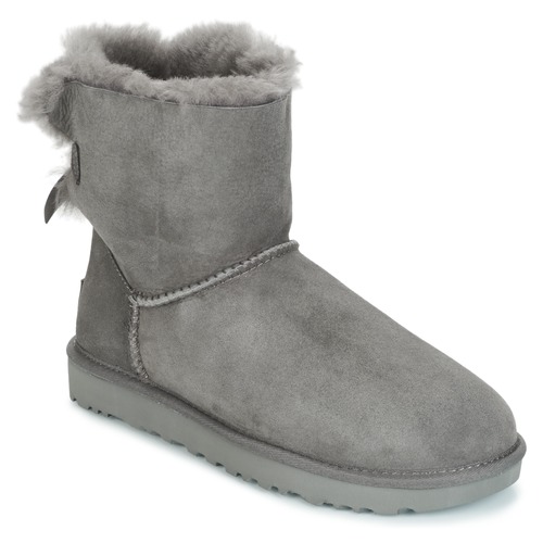 Sapatos Mulher Botas baixas UGG MINI BAILEY BOW II Cinza