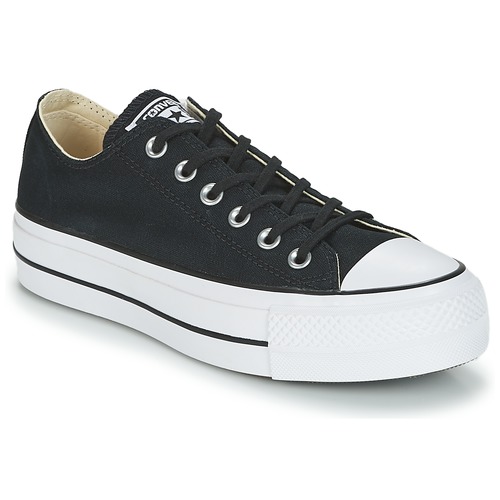 Sapatos Mulher Sapatilhas Converse Chuck Taylor All Star Lift Clean Ox Core Canvas Preto