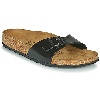 Sapatos Mulher Chinelos Birkenstock MADRID Preto / Verniz