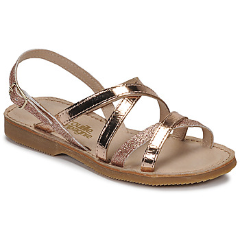 Pantofi Fete Sandale Citrouille et Compagnie GENTOU Bronz / Glitter