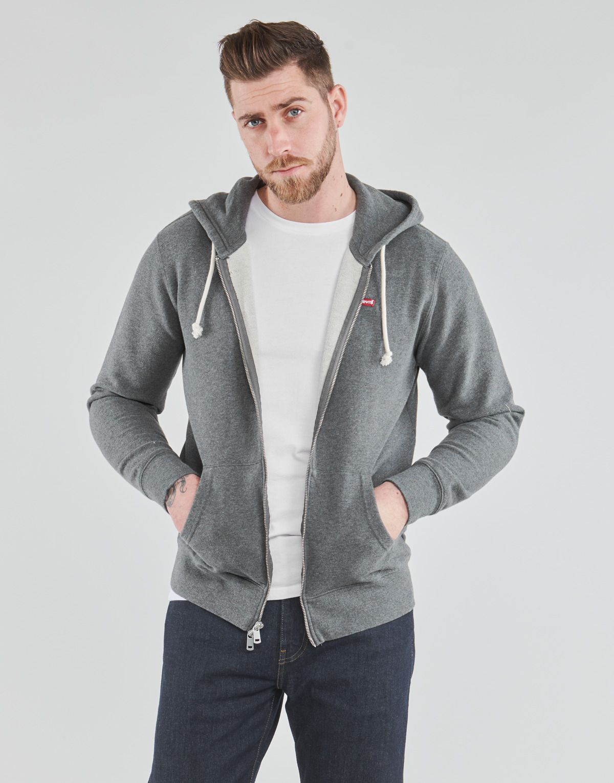 Îmbracaminte Bărbați Hanorace  Levi's NEW ORIGINAL ZIP UP Gri