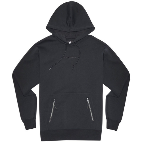 Îmbracaminte Bărbați Jerseuri și Cardigane Converse ZIP POCKET PULLOVER HOODIE Negru