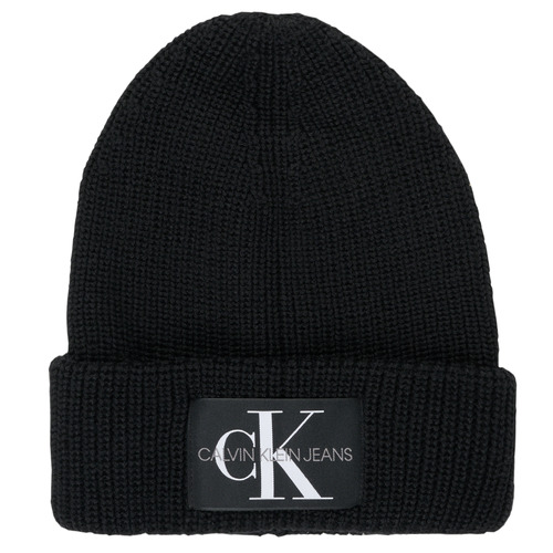 Accesorii textile Bărbați Căciuli Calvin Klein Jeans MONOGRAM BEANIE WL Negru