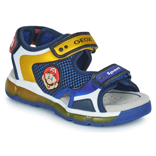 Pantofi Băieți Sandale Geox J SANDAL ANDROID BOY Albastru / Jua / Roșu