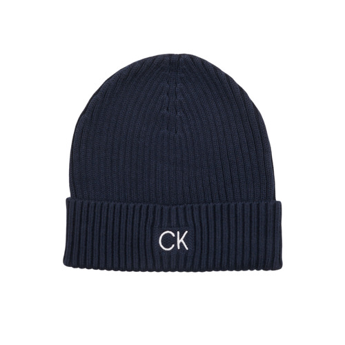 Accesorii textile Bărbați Căciuli Calvin Klein Jeans CLASSIC COTTON RIB BEANIE Albastru