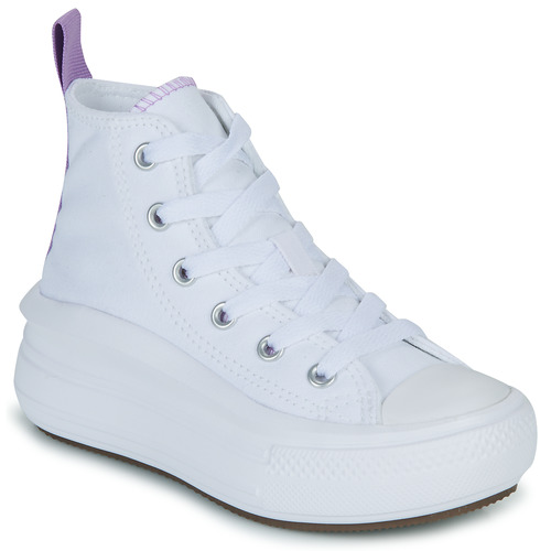 Pantofi Fete Pantofi sport stil gheata Converse Chuck Taylor All Star Move Platform Foundation Hi Alb / Liliac