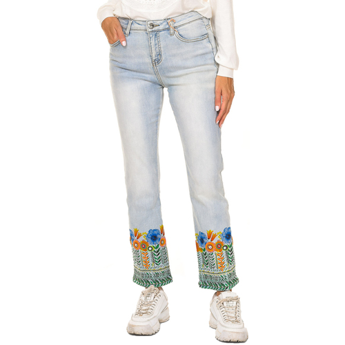 Îmbracaminte Femei Pantaloni  Desigual 19SWDD18-5160 albastru