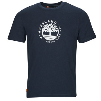 Îmbracaminte Bărbați Tricouri mânecă scurtă Timberland SS Refibra Logo Graphic Tee Regular Negru