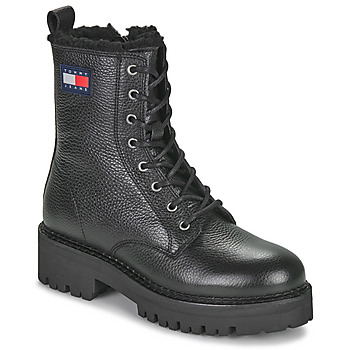 Pantofi Femei Ghete Tommy Jeans TJW URBAN BOOT TUMBLED LTR WL Negru