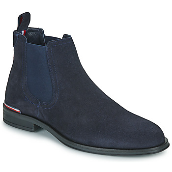 Pantofi Bărbați Ghete Tommy Hilfiger CORE RWB HILFIGER SUEDE CHELSEA Albastru