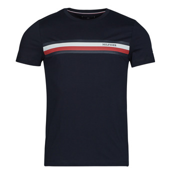 Îmbracaminte Bărbați Tricouri mânecă scurtă Tommy Hilfiger RWB MONOTYPE CHEST STRIPE TEE Albastru