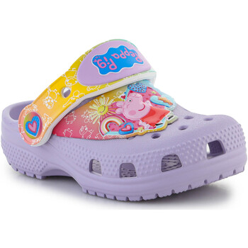 Pantofi Fete Sandale Crocs Classic Peppa Pig Clog T Lavender 207915-530 violet