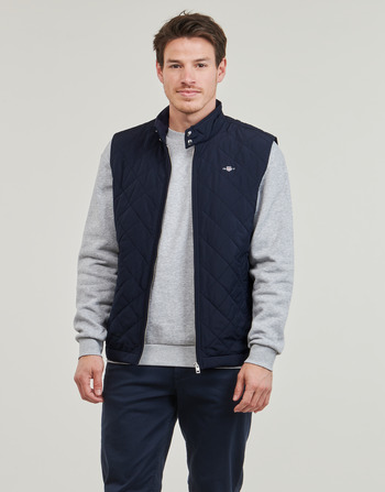 Îmbracaminte Bărbați Jachete Gant QUILTED WINDCHEATER VEST Albastru